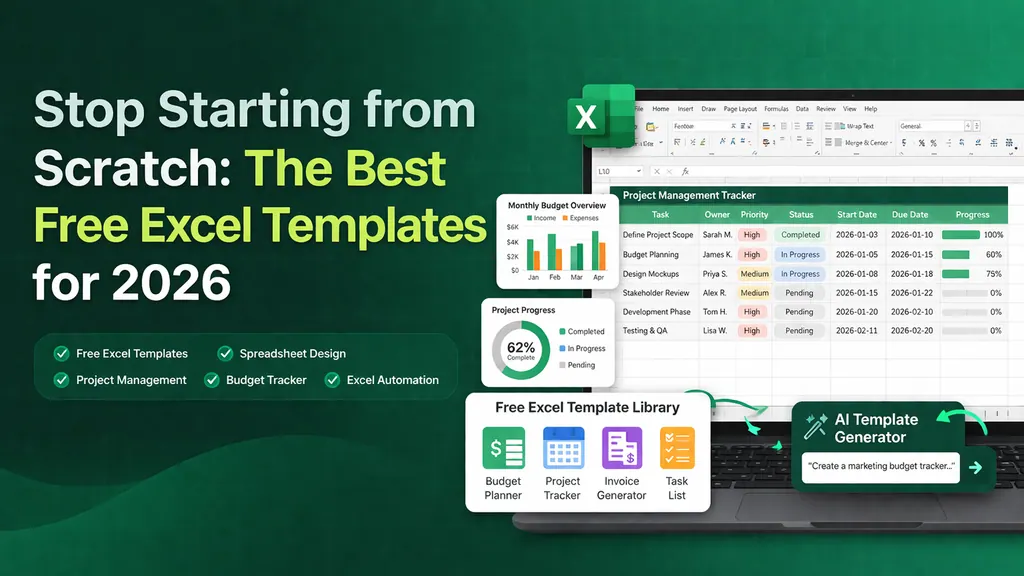 Deja de comenzar desde cero: Las mejores plantillas gratuitas de Excel para 2026