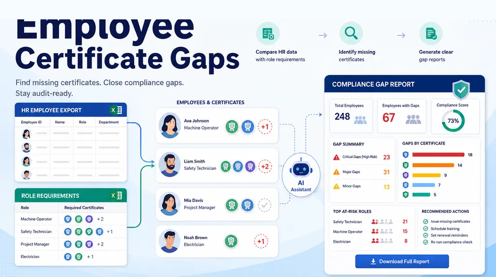 How to Build an Employee Training Gap Report in Excel How to Build an Employee Training Gap Report in Excel