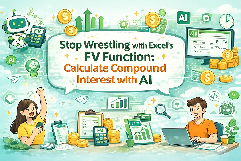 ExcelのFV関数と格闘するのはもうやめよう：AIで複利を計算