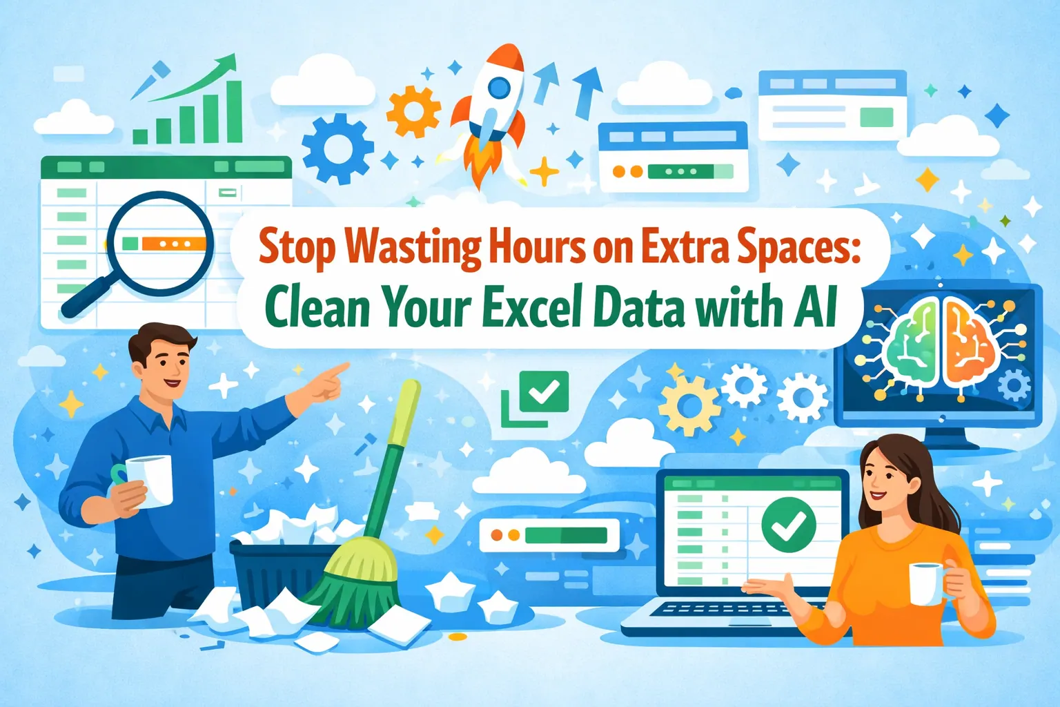 Stop Wasting Hours on Extra Spaces: Clean Your Excel Data with AI