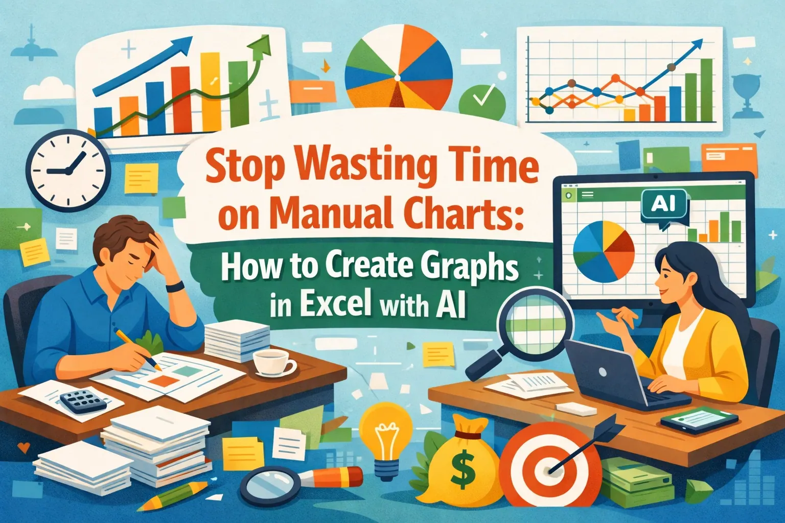Stop Wasting Time on Manual Charts: How to Create Graphs in Excel with AI