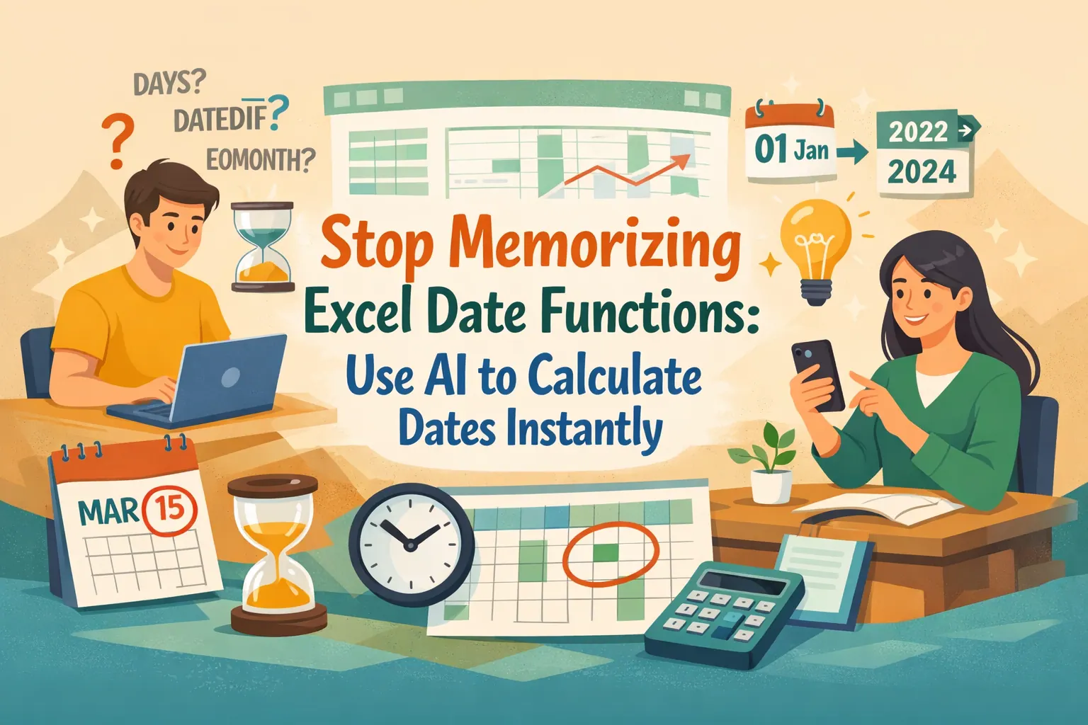 Stop Memorizing Excel Date Functions: Use AI to Calculate Dates Instantly
