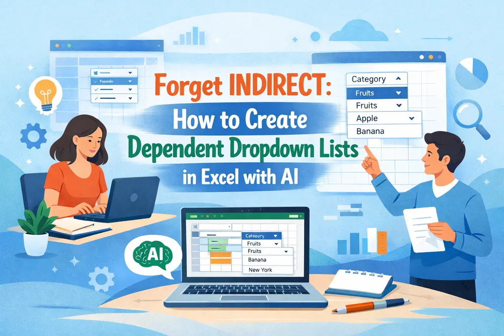 Forget INDIRECT: How to Create Dependent Dropdown Lists in Excel with AI