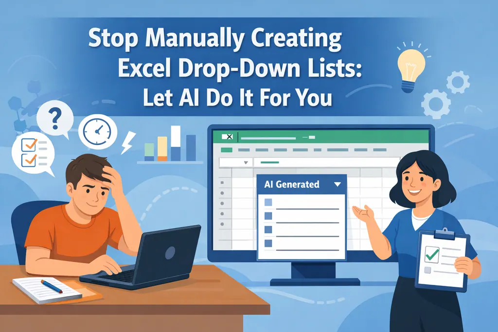 Deja de crear manualmente listas desplegables de Excel: deja que la IA lo haga por ti Deja de crear manualmente listas desplegables de Excel: deja que la IA lo haga por ti