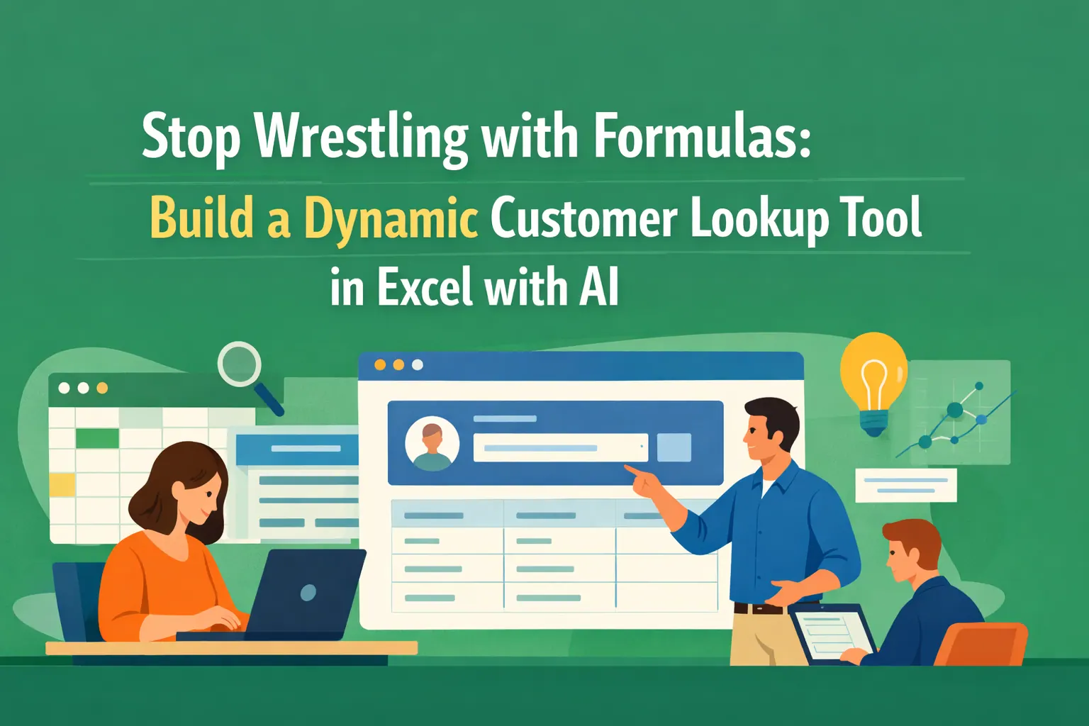 Stop Wrestling with Formulas: Build a Dynamic Customer Lookup Tool in Excel with AI