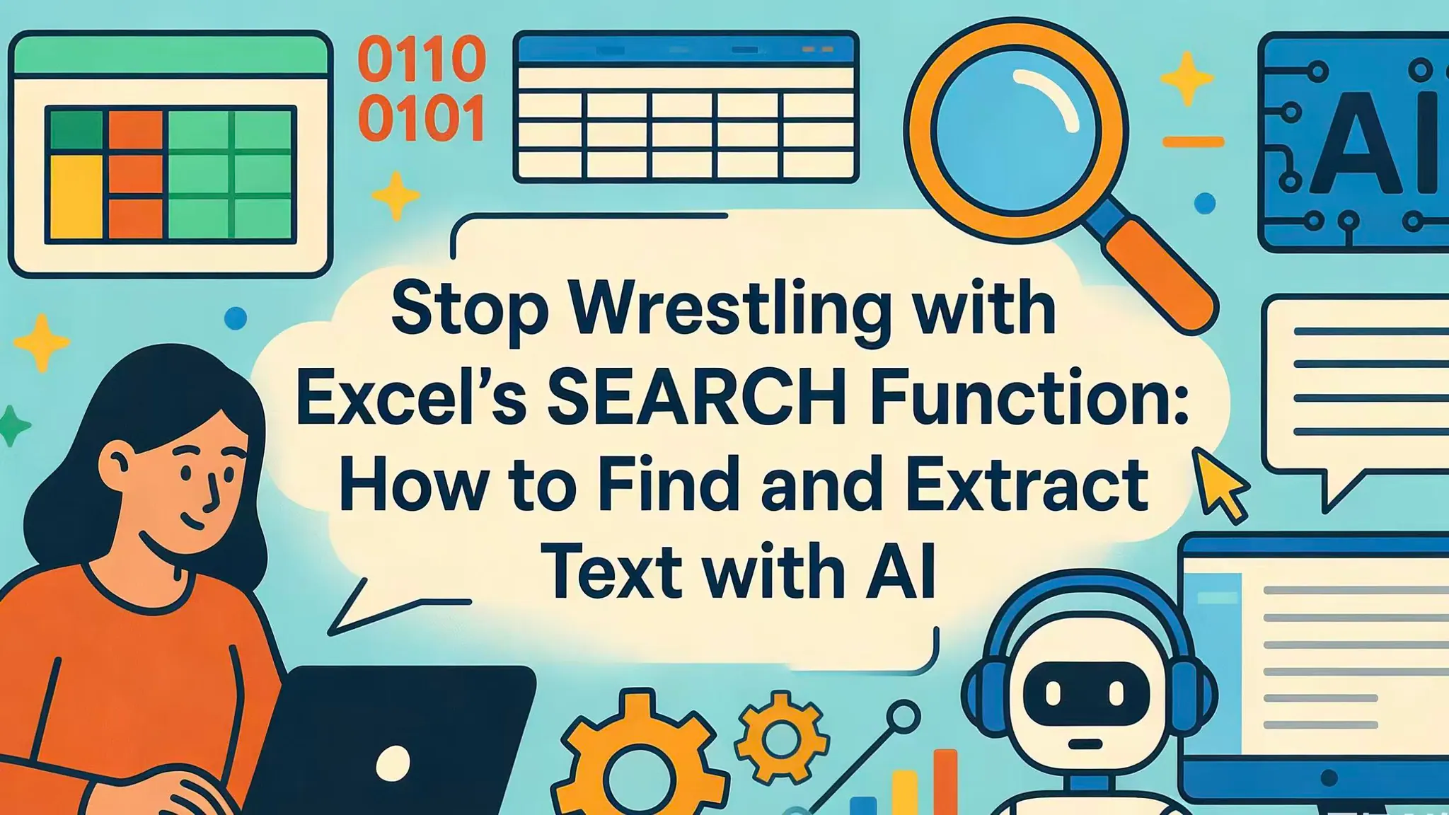 Stop Wrestling with Excel's SEARCH Function: How to Find and Extract Text with AI