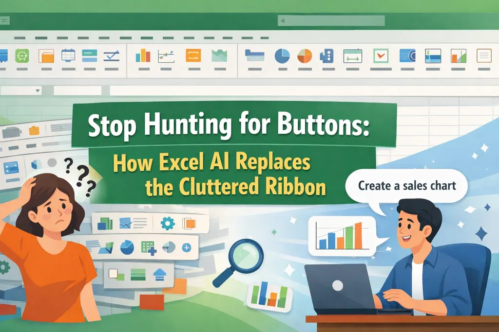 Stop Hunting for Buttons: How Excel AI Replaces the Cluttered Ribbon