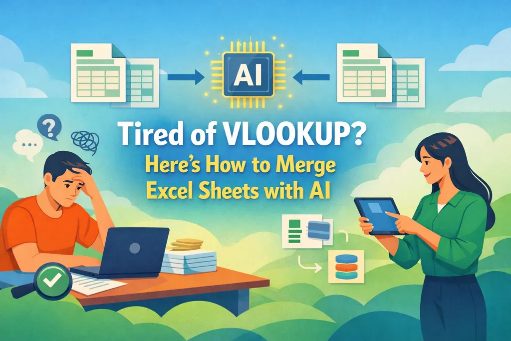 ¿Cansado de VLOOKUP? Así es como fusionar hojas de Excel con IA