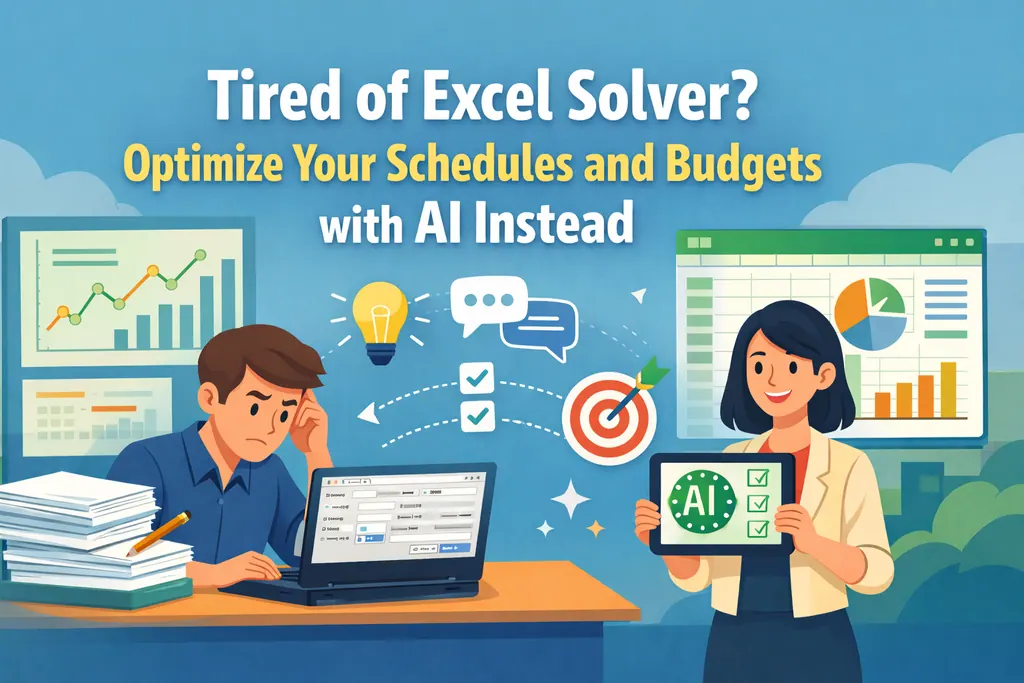Fatigué d'Excel Solver ? Optimisez vos plannings et budgets avec l'IA à la place