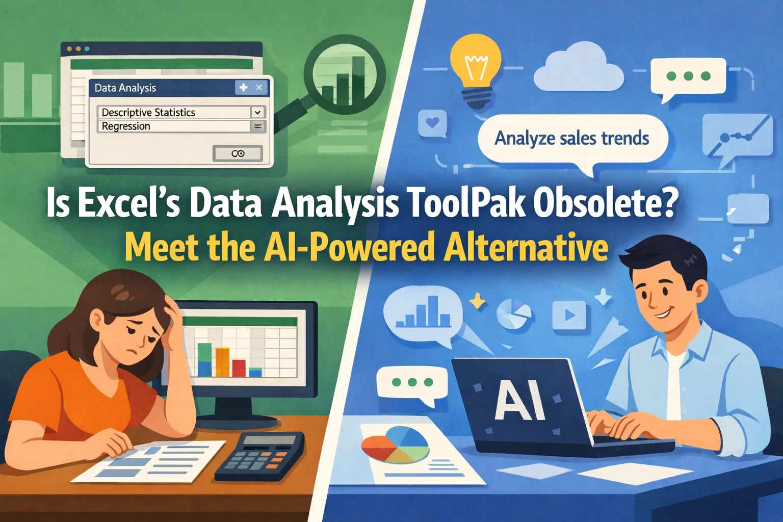 O Data Analysis ToolPak do Excel Está Obsoleto? Conheça a Alternativa com IA