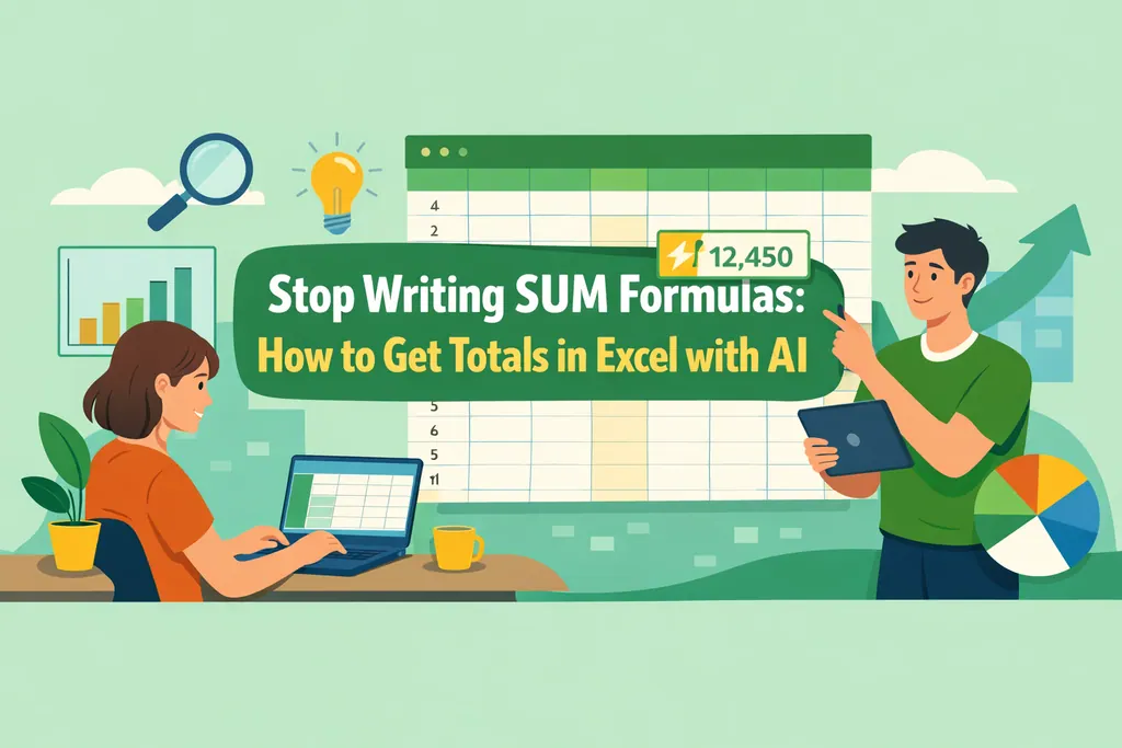 Stop Writing SUM Formulas: How to Get Totals in Excel with AI