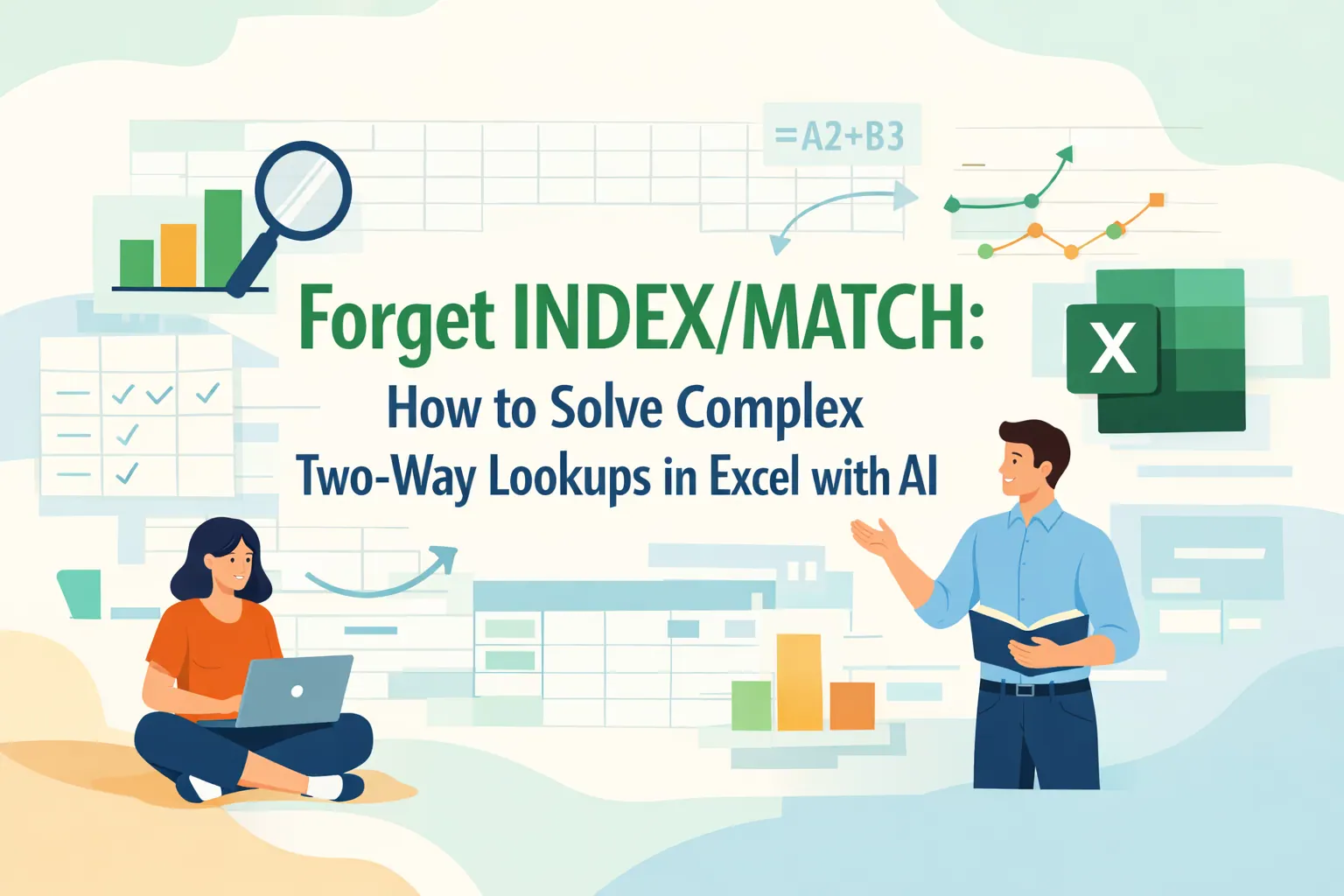 Esqueça INDEX/MATCH: Como Resolver Consultas Bidirecionais Complexas no Excel com IA
