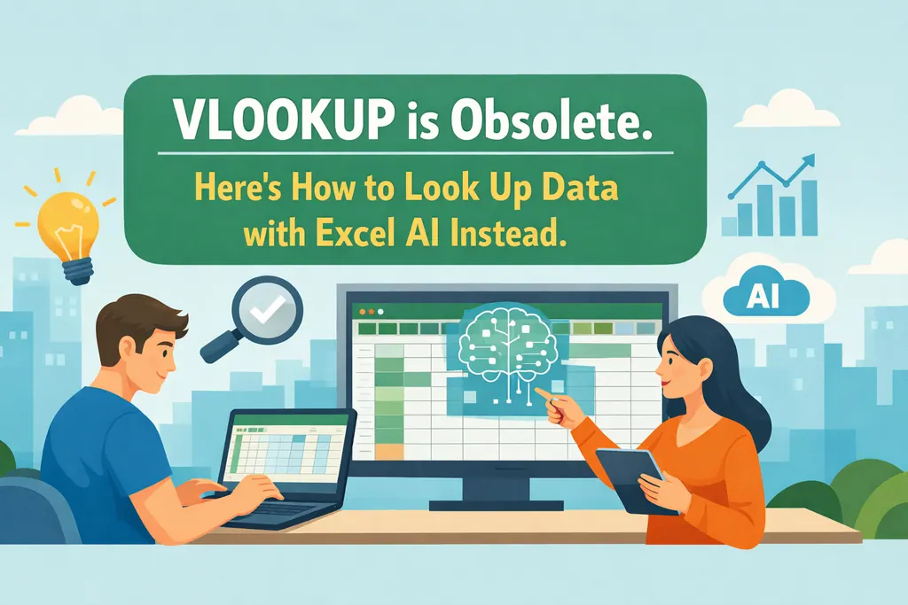 VLOOKUP está obsoleto. Así es como buscar datos con IA de Excel en su lugar.