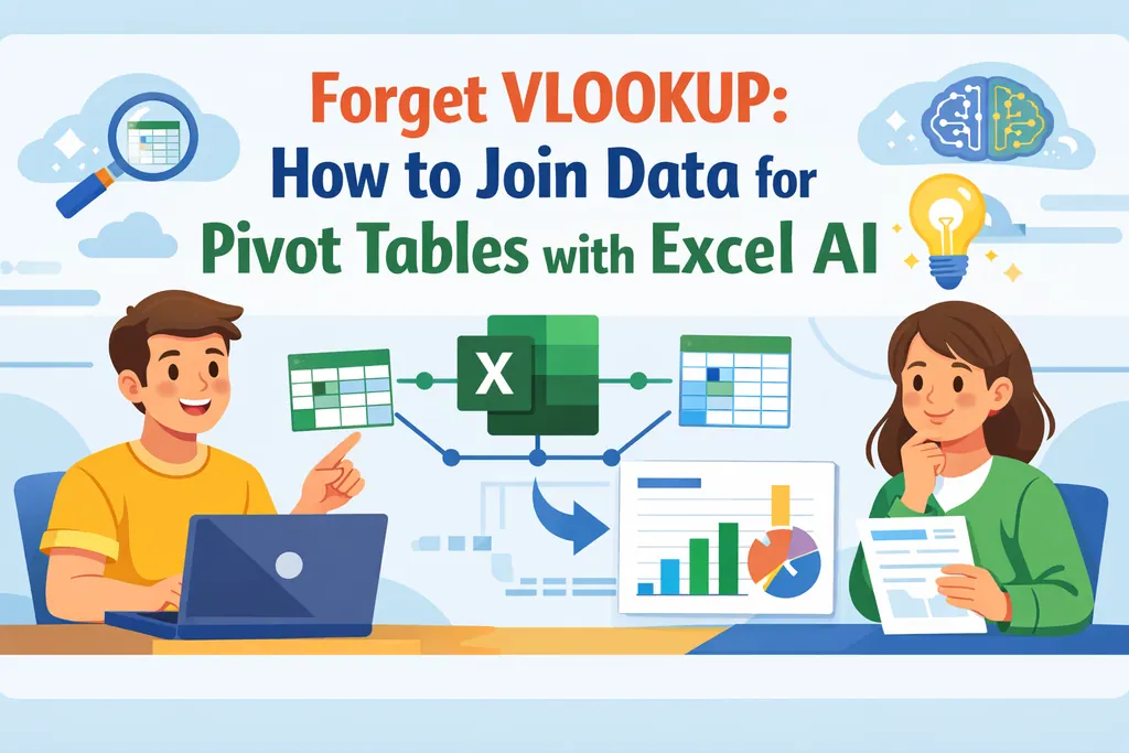 Olvídate de VLOOKUP: Cómo unir datos para tablas dinámicas con IA de Excel Olvídate de VLOOKUP: Cómo unir datos para tablas dinámicas con IA de Excel