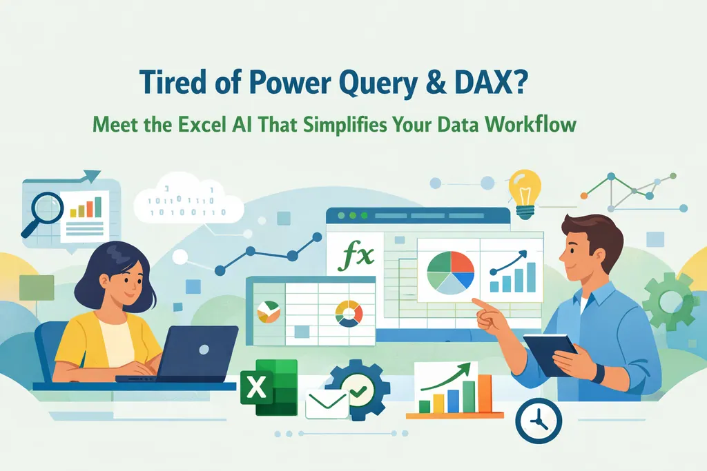 厭倦了 Power Query 和 DAX?認識這款簡化您數據工作流程的 Excel AI 厭倦了 Power Query 和 DAX?認識這款簡化您數據工作流程的 Excel AI
