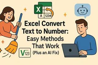 Excel Text in Zahlen umwandeln: Einfache Methoden, die funktionieren (plus KI-Lösung) Excel Text in Zahlen umwandeln: Einfache Methoden, die funktionieren (plus KI-Lösung)