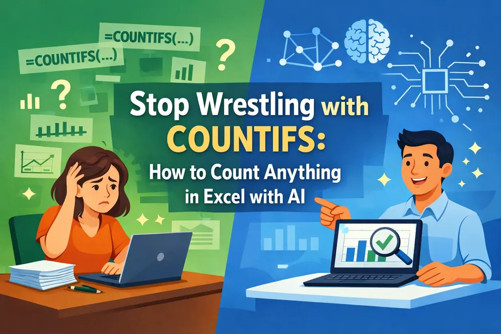 Pare de Lutar com o COUNTIFS: Como Contar Qualquer Coisa no Excel com IA Pare de Lutar com o COUNTIFS: Como Contar Qualquer Coisa no Excel com IA