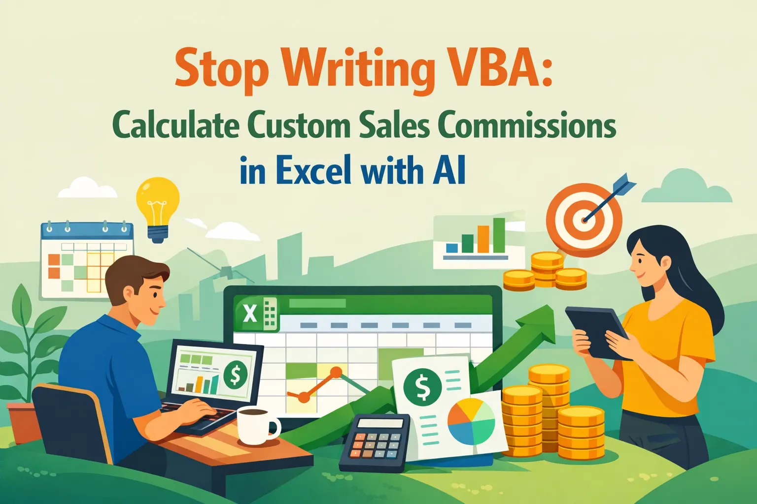 Stop Writing VBA: Calculate Custom Sales Commissions in Excel with AI