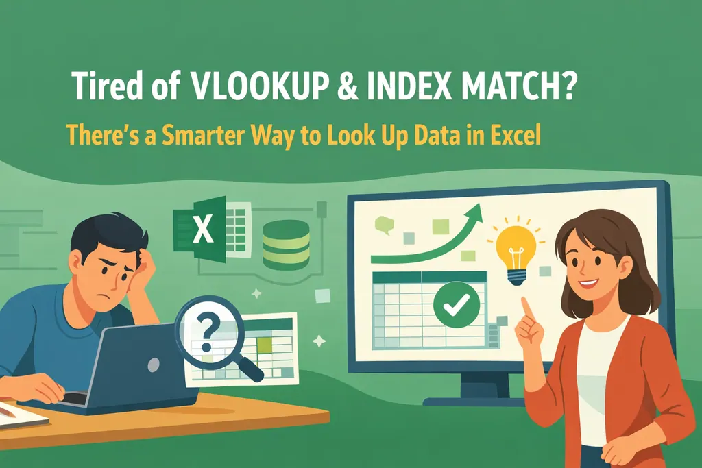 Cansado de VLOOKUP & INDEX MATCH? Há uma forma mais inteligente de procurar dados no Excel Cansado de VLOOKUP & INDEX MATCH? Há uma forma mais inteligente de procurar dados no Excel