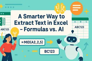 Uma Maneira Mais Inteligente de Extrair Texto no Excel - Fórmulas vs. IA