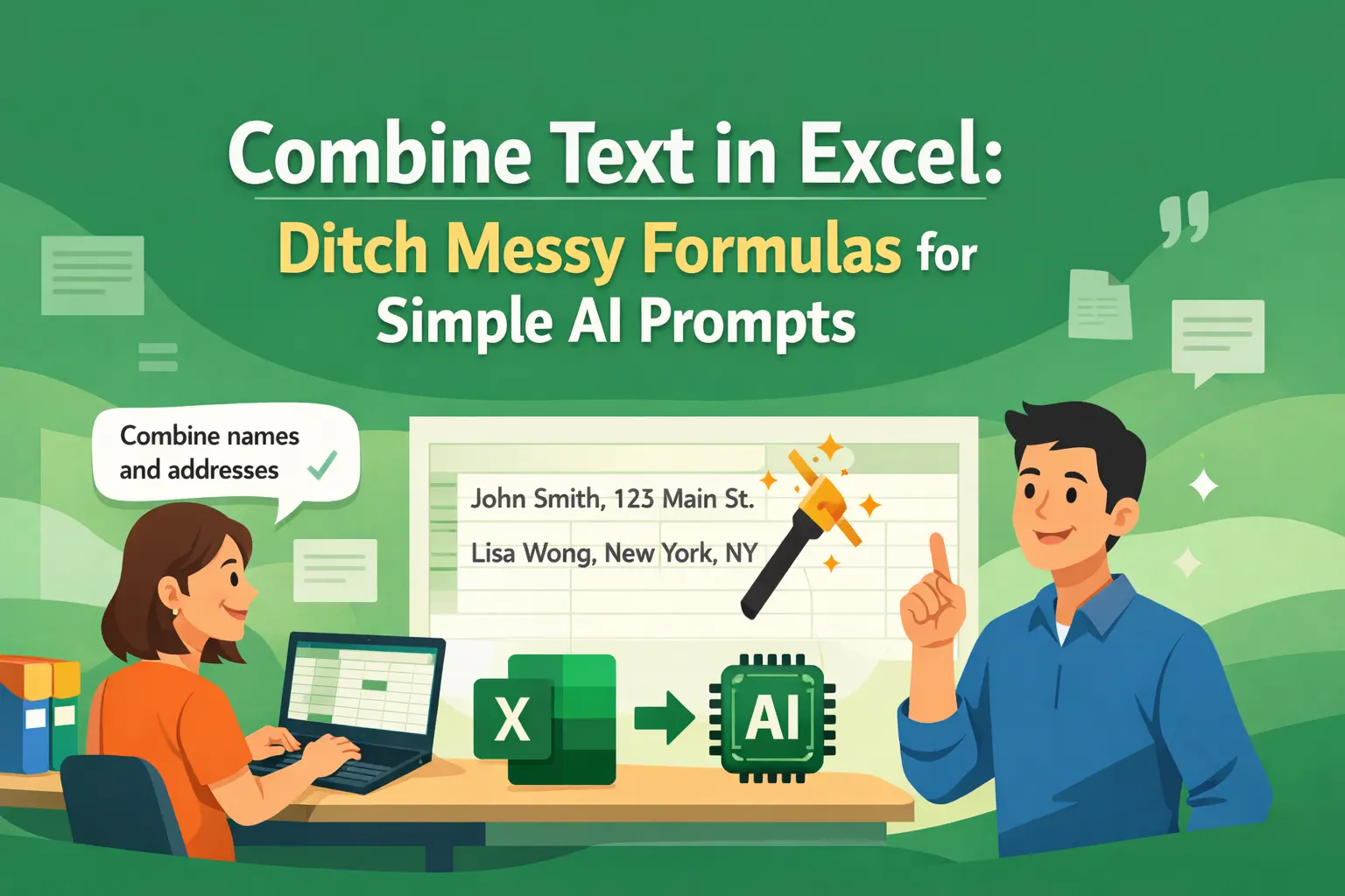 Combine Text in Excel: Ditch Messy Formulas for Simple AI Prompts