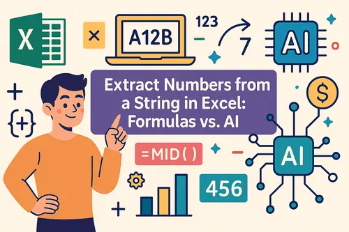 Excel에서 문자열에서 숫자 추출: 수식 vs AI