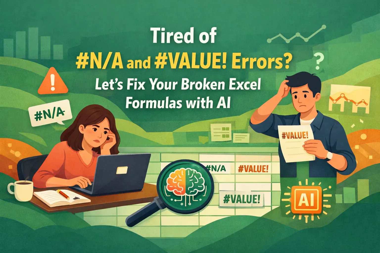 Tired of #N/A and #VALUE! Errors? Let's Fix Your Broken Excel Formulas with AI