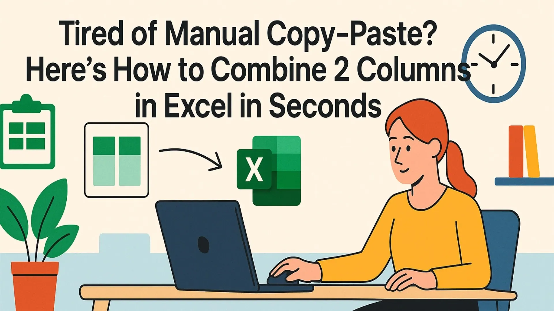 Tired of Manual Copy-Paste? Here's How to Combine 2 Columns in Excel in Seconds