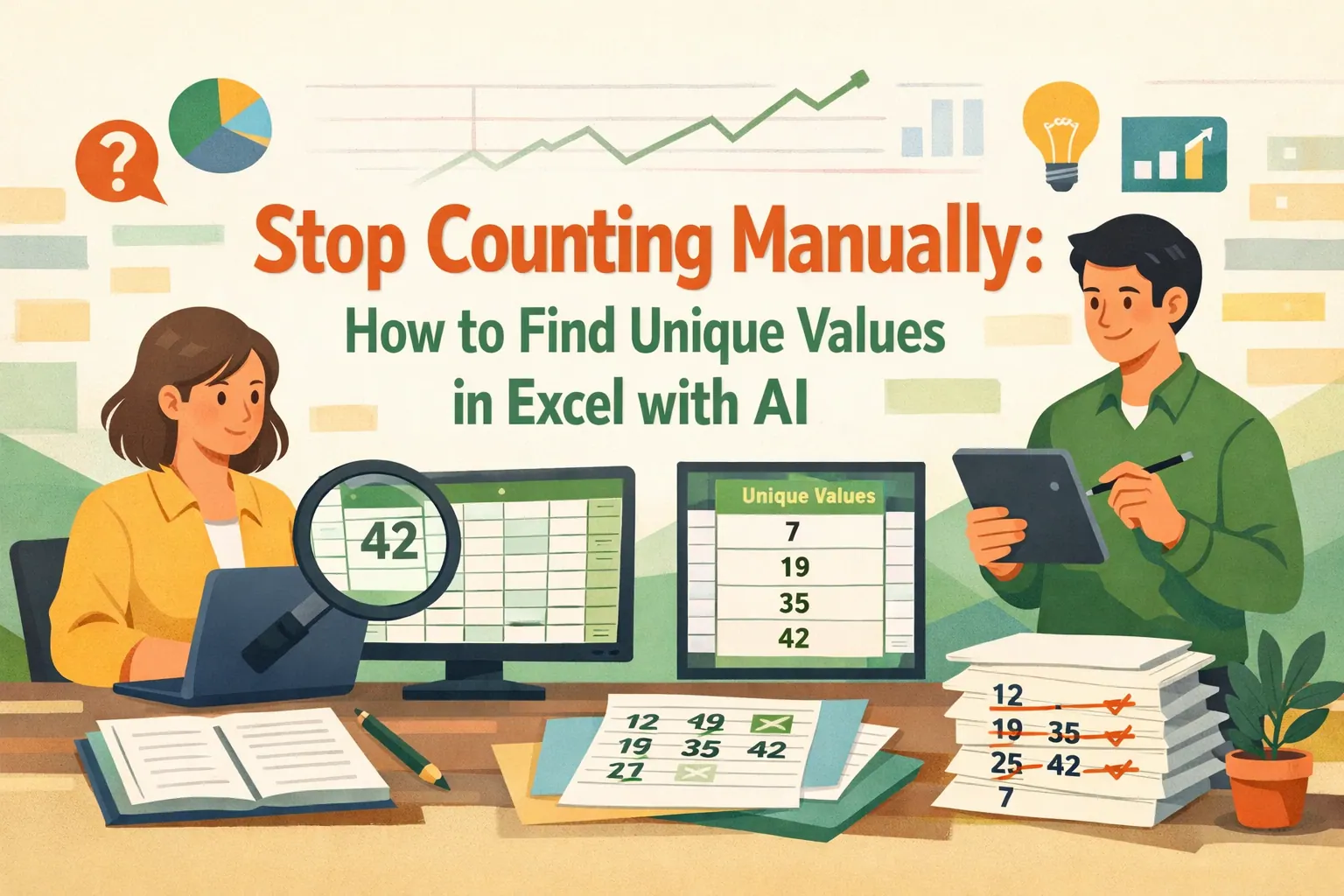 Stop Counting Manually: How to Find Unique Values in Excel with AI