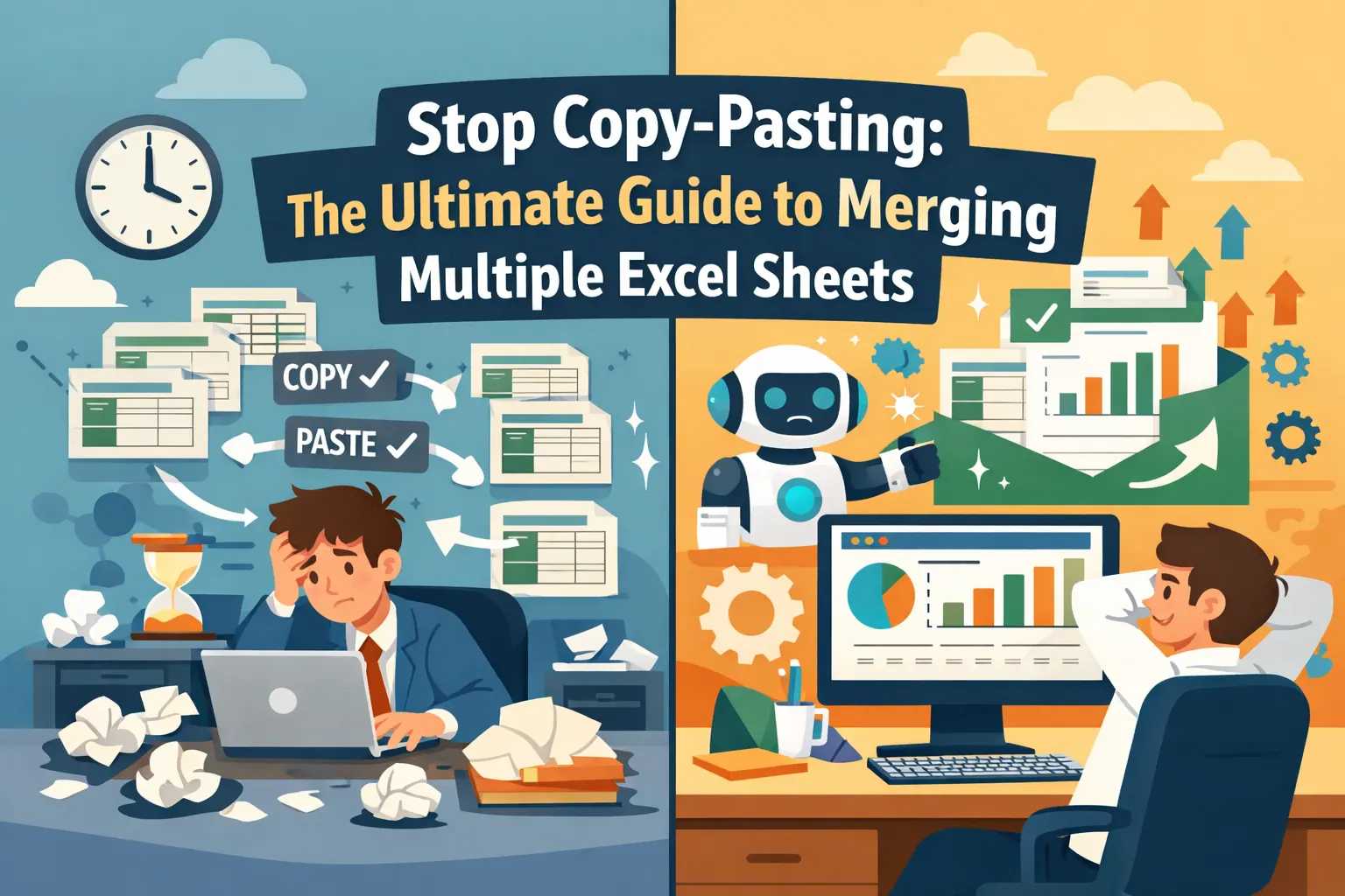 복사-붙여넣기 그만: 여러 엑셀 시트 병합 궁극 가이드