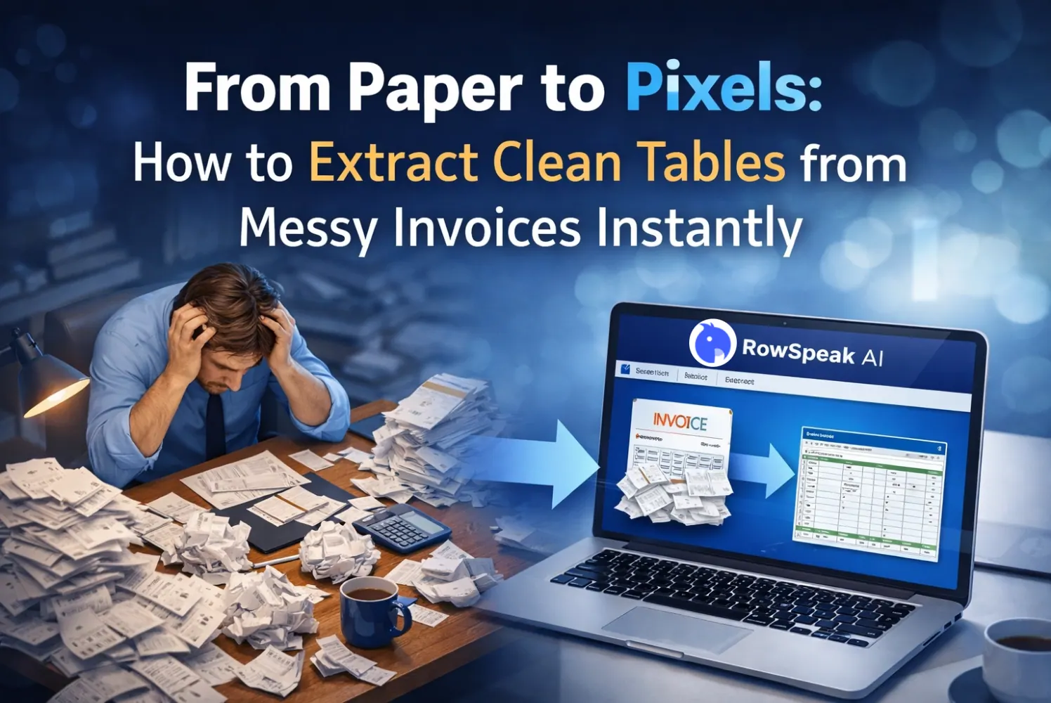 Do Papel aos Pixels: Como Extrair Tabelas Limpas de Faturas Bagunçadas Instantaneamente