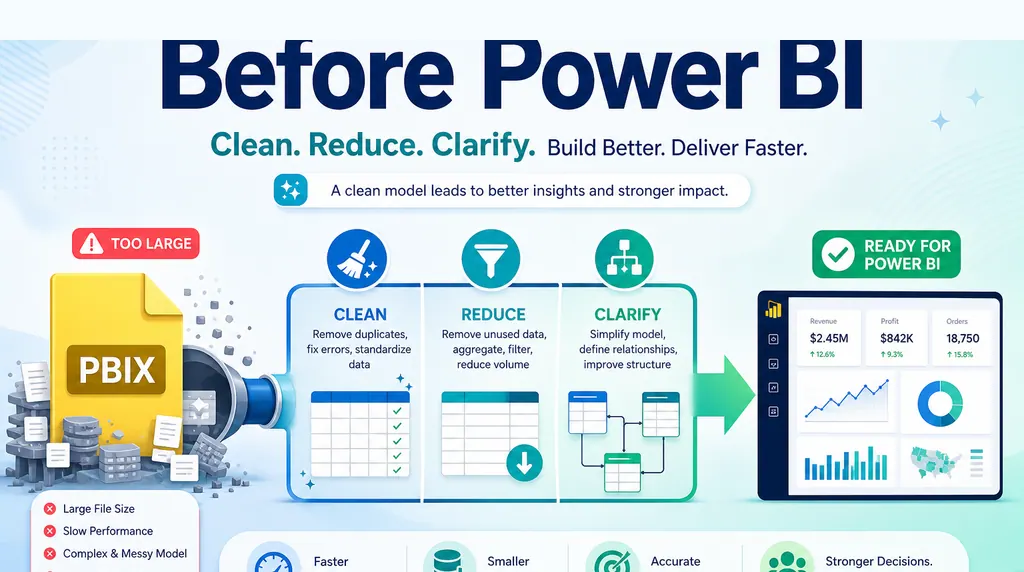 Power BI PBIX 파일 용량이 너무 큰가요? 개발 전 조치 사항 Power BI PBIX 파일 용량이 너무 큰가요? 개발 전 조치 사항