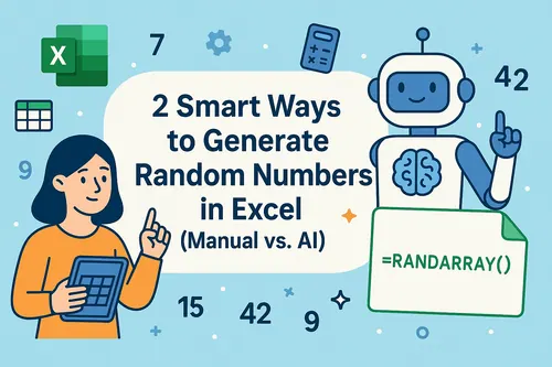 2 méthodes intelligentes pour générer des nombres aléatoires dans Excel (Manuel vs IA)