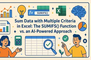 Summieren von Daten mit mehreren Kriterien in Excel: Die SUMIFS()-Funktion vs. ein KI-gestützter Ansatz