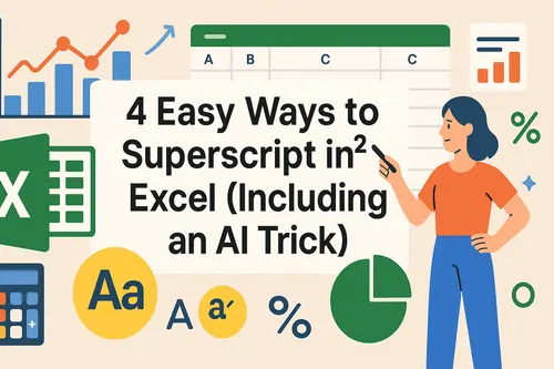 4 façons simples de mettre en exposant dans Excel (y compris une astuce IA)