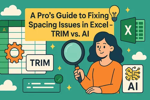 Excel에서 간격 문제 해결 전문가 가이드 - TRIM vs. AI