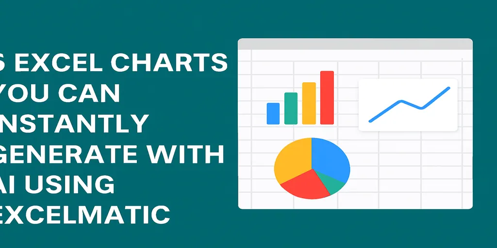 5 Gráficos do Excel Que Você Pode Gerar Instantaneamente com IA Usando o Excelmatic