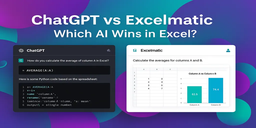 Excelmatic vs ChatGPT : Quel assistant IA est le meilleur pour l'analyse Excel ?