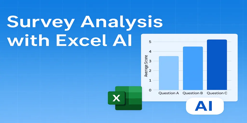 Como Analiso Dados de Pesquisa Mais Rápido com Excel AI — Sem Fórmulas Necessárias