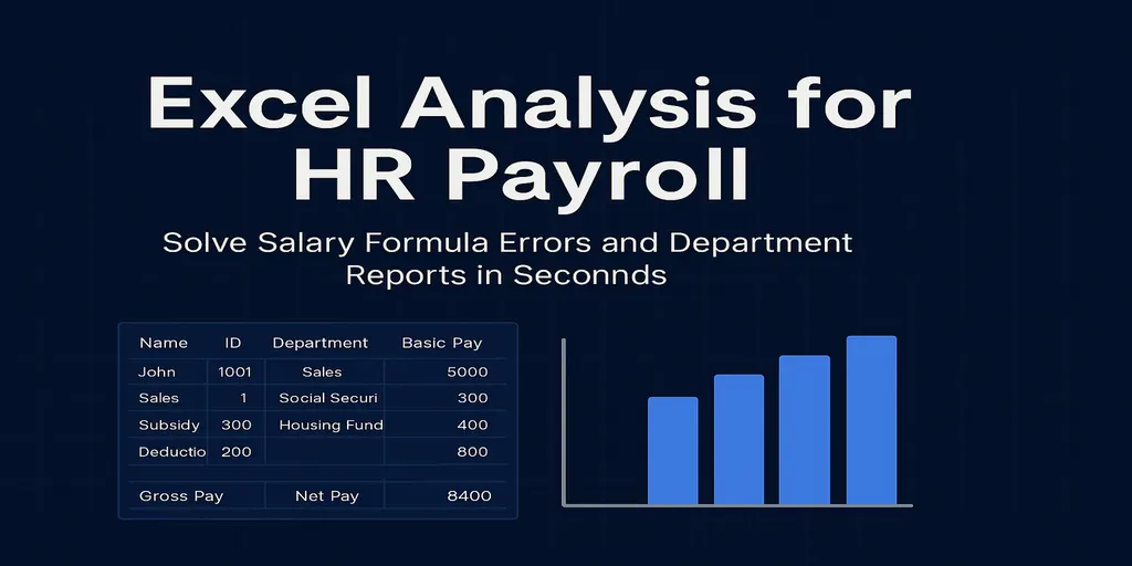 Análisis Excel para Nóminas de RRHH – Resuelve Errores de Fórmulas Salariales e Informes Departamentales en Segundos