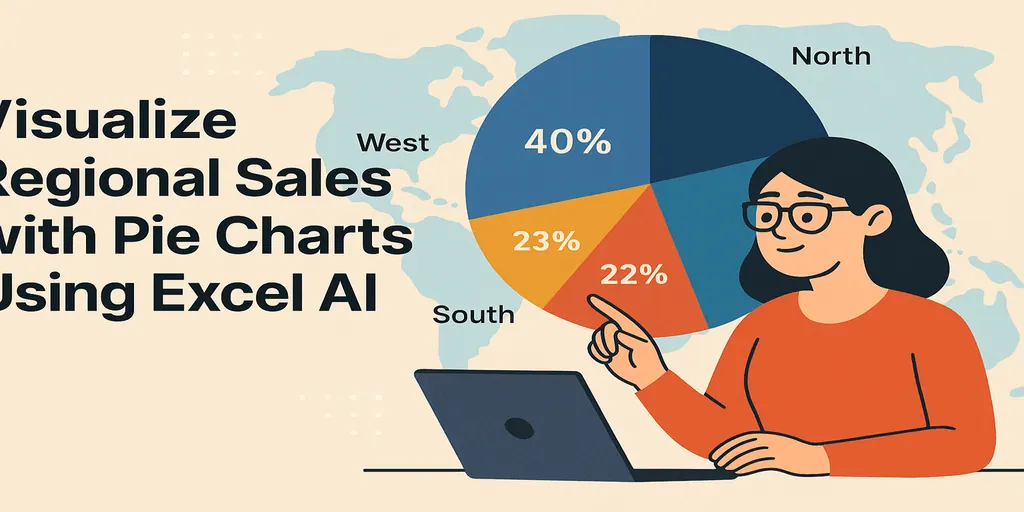 Visualize Regional Sales with Pie Chart Using Excel AI