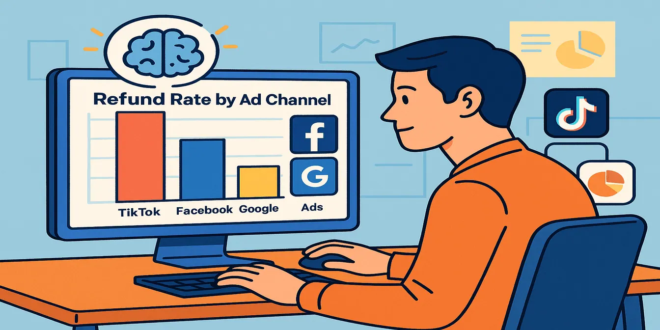 어떤 광고 채널에서 가장 많은 환불이 발생할까? 이 AI 차트로 즉시 확인하세요