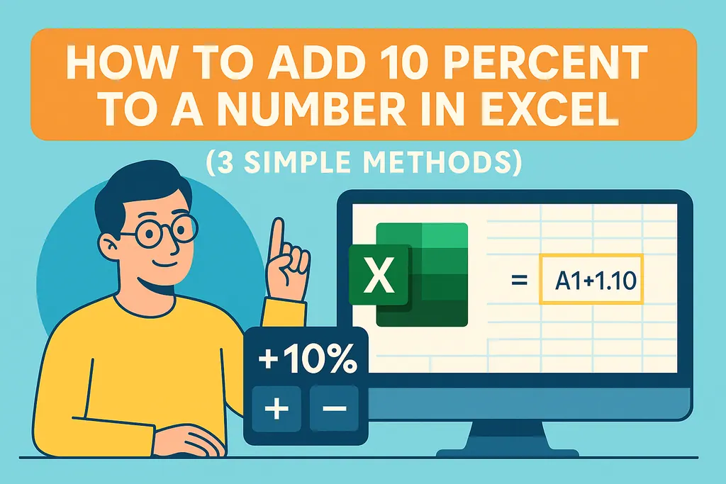 如何在Excel中將數字增加10%