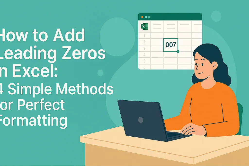 Cómo agregar ceros iniciales en Excel: 4 métodos simples para un formato perfecto