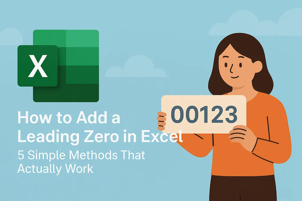 Comment ajouter un zéro devant dans Excel : 5 méthodes simples qui fonctionnent vraiment
