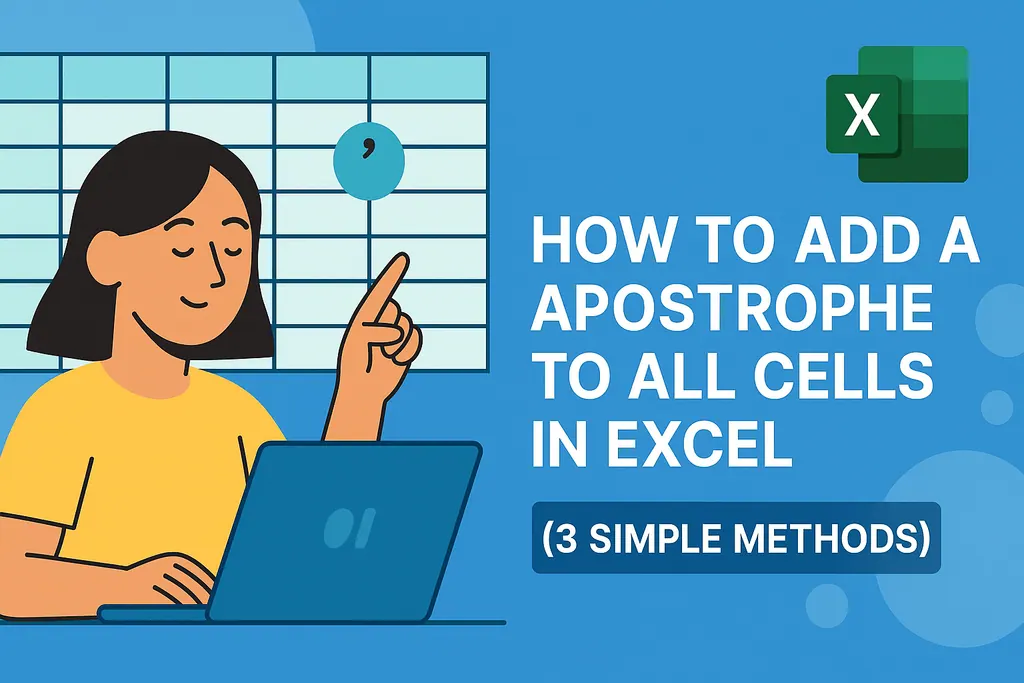 Como Adicionar um Apóstrofo a Todas as Células no Excel (3 Métodos Simples)