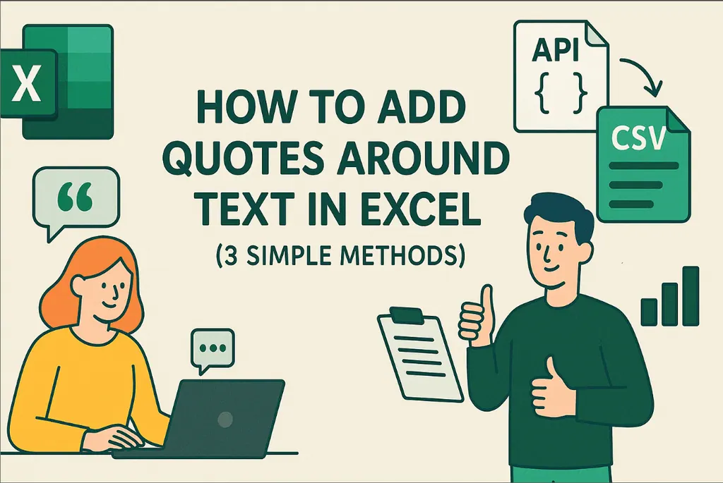 So fügen Sie Anführungszeichen um Text in Excel ein (3 einfache Methoden)