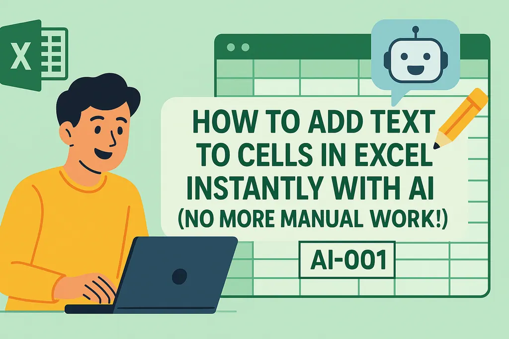 Cómo agregar texto a celdas en Excel al instante con IA (¡No más trabajo manual!)