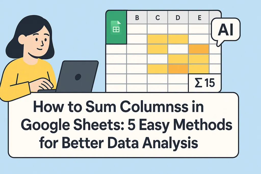 Cómo sumar columnas en Google Sheets: 5 métodos fáciles para un mejor análisis de datos
