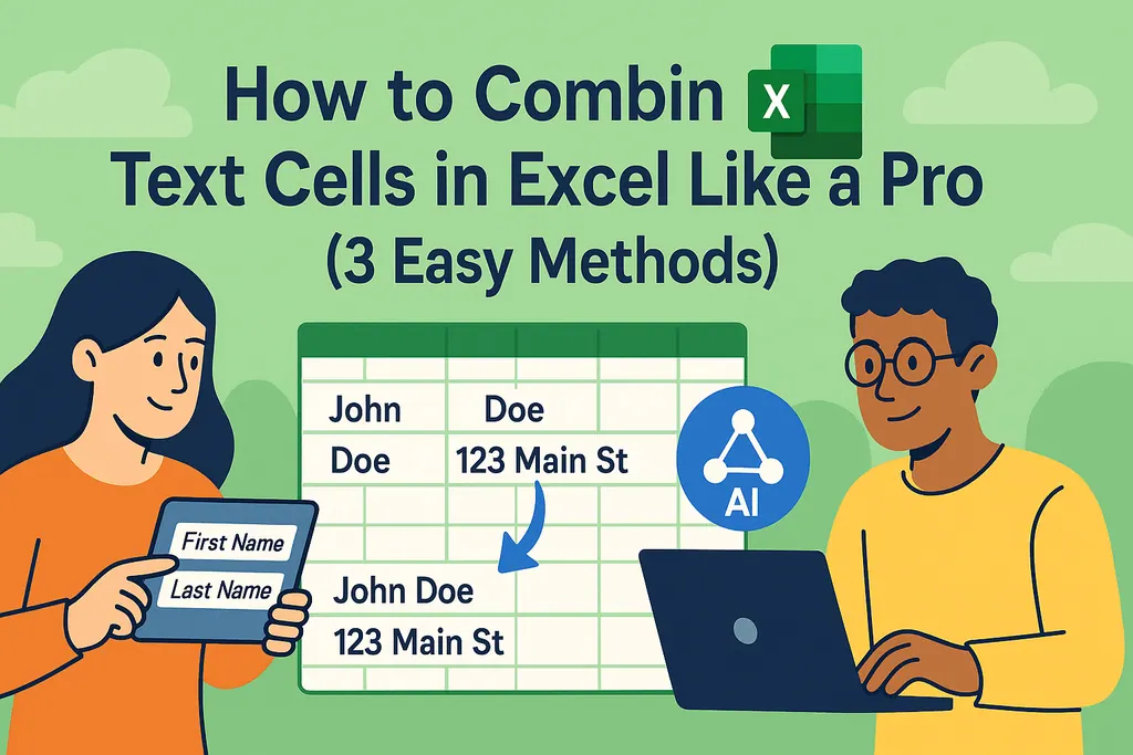 Cómo Combinar Celdas de Texto en Excel Como un Profesional (3 Métodos Fáciles)